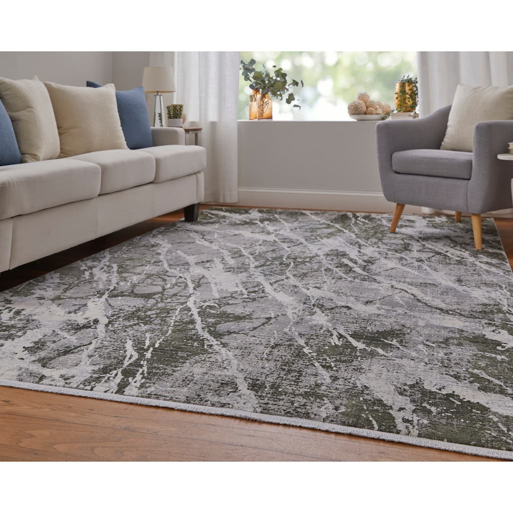 Grand Bazaar Lindstra Machine Made Abstract Modern Area Rug