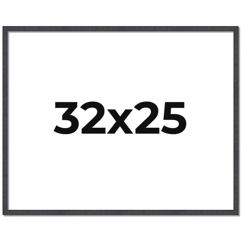 32x25 Frame Brown Solid Wood Picture Frame - Complete Modern Photo