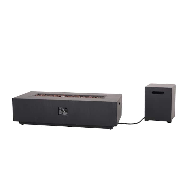 Wellington Outdoor 50,000 BTU Rectangular Fire Pit with Tank Holder by Christopher Knight Home