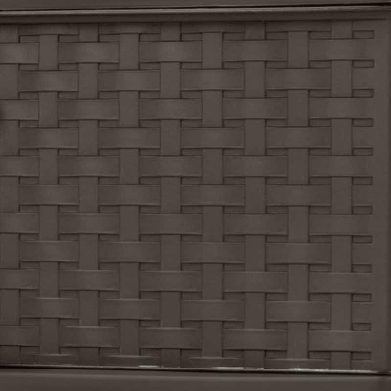 Sterilite 3 Drawer Wide Weave Storage Tower, Plastic Organizer Drawers, Brown