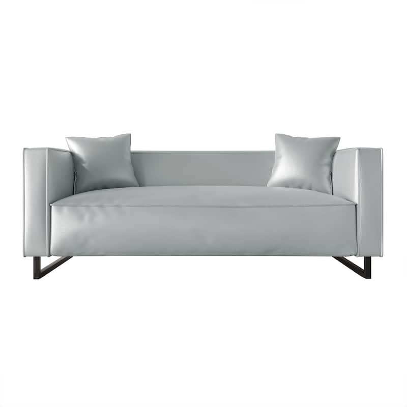 CraftPorch Mid Century Modern Upholstered Sofa - Silver