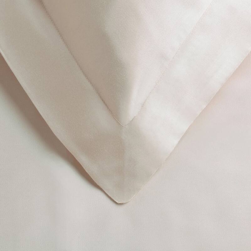 HomeRoots Ivory King Cotton Blend 300 Thread Count Washable Duvet Cover Set