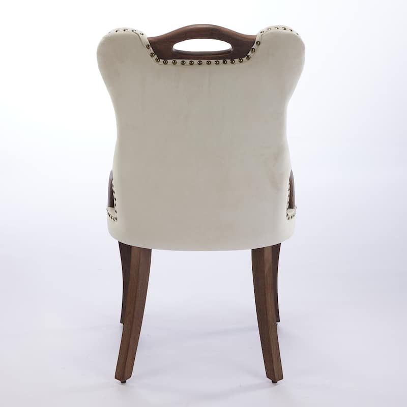 Set of 2 Velvet Dining Chairs