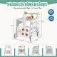 preview thumbnail 13 of 16, MDF Kids Walker with Toys, Storage and Rubber Wheels - 12.5" L x 14" W x 16.5" H