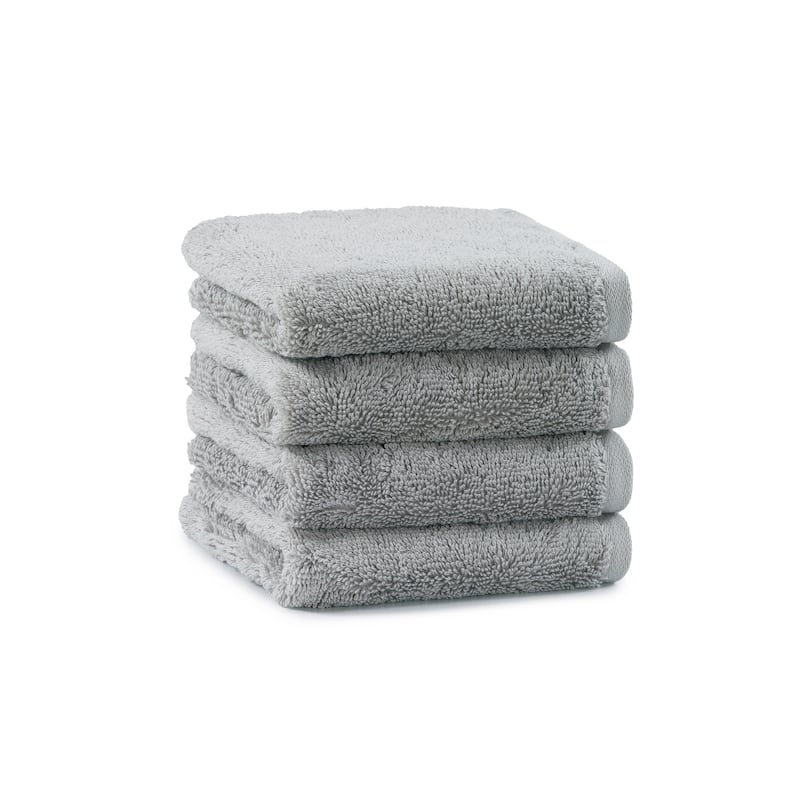 Ecoluxe Organic Washcloth set of 4 - Fog