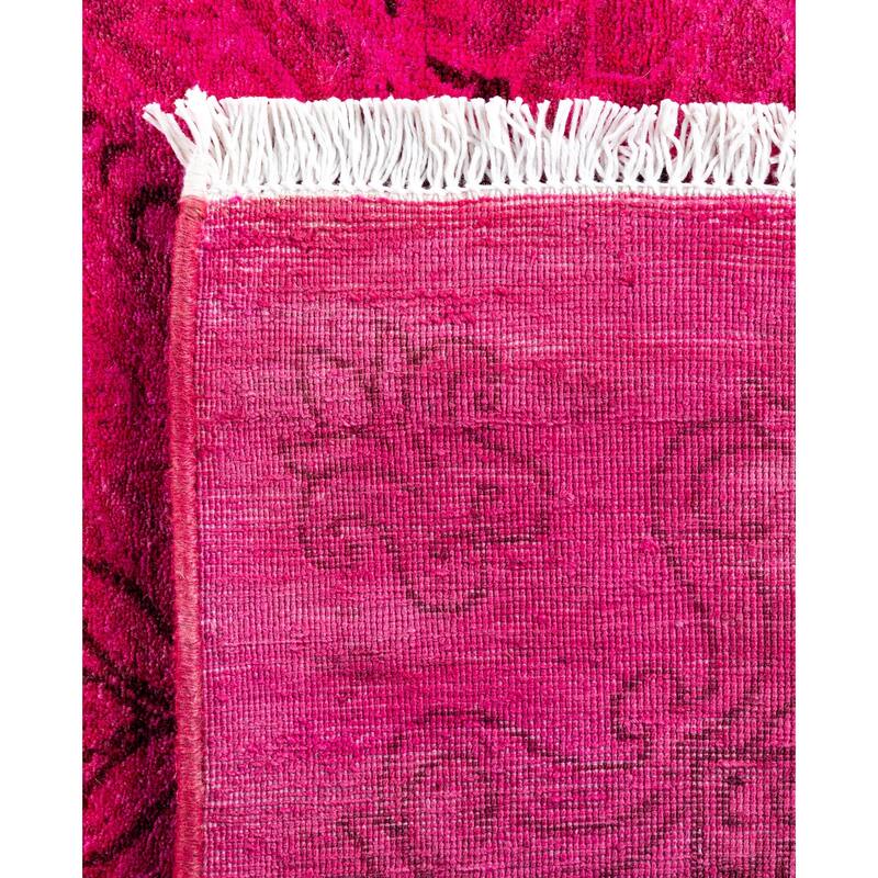 Overdyed One-of-a-Kind Hand-Knotted Area Rug - Pink - 2' 8" x 4' 5"