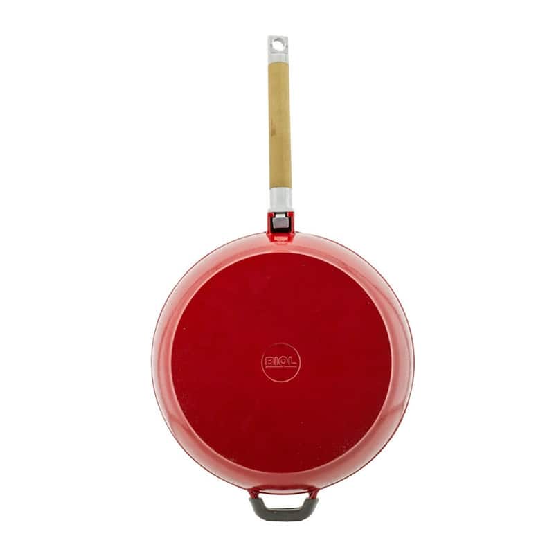 BIOL Non Stick Pre Seasoned Cast Iron Skillet in Red