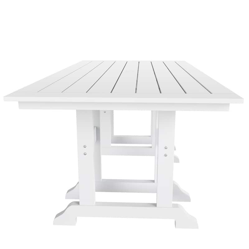 Shoreside 7-Piece Rectangular Poly Eco-Friendly All Weather Outdoor Dining Set
