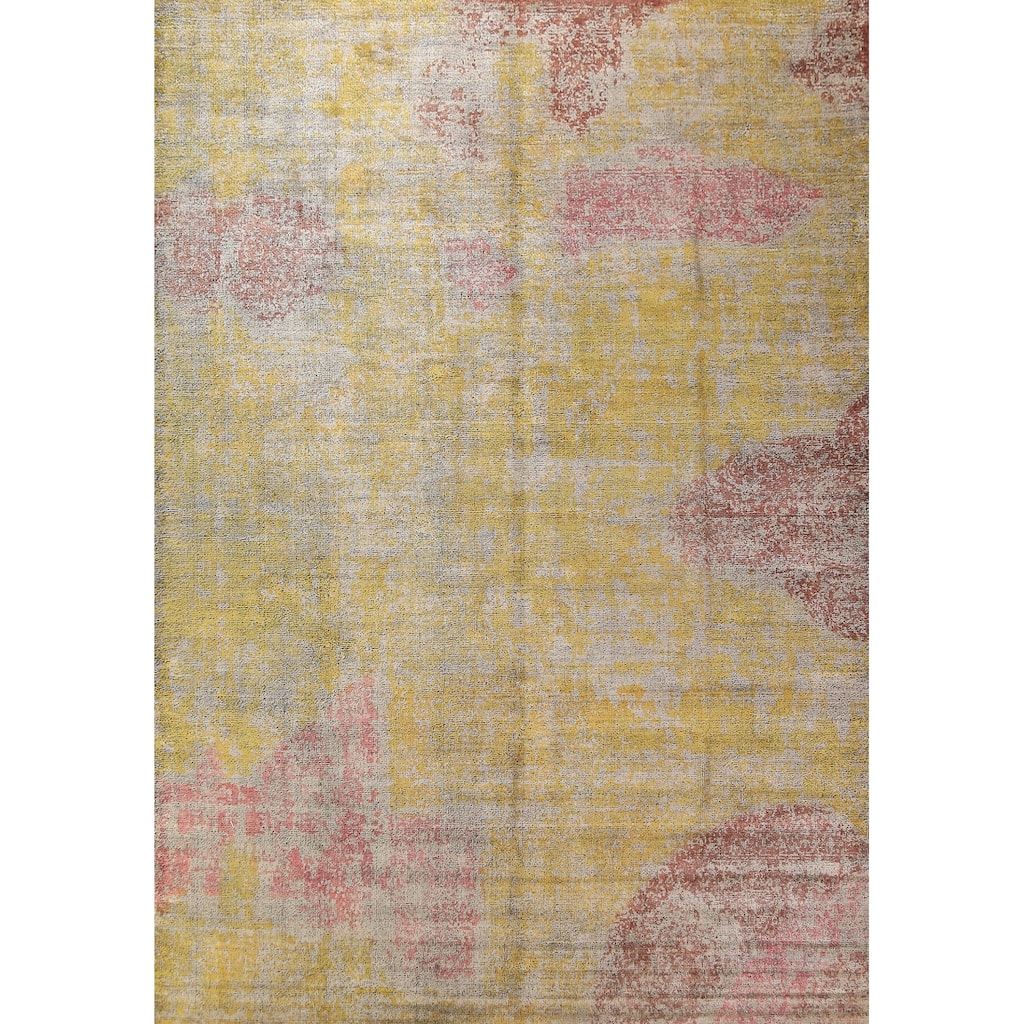 Colorful Modern Abstract Indian Area Rug Handmade Wool Carpet - 8'4"x 11'8"