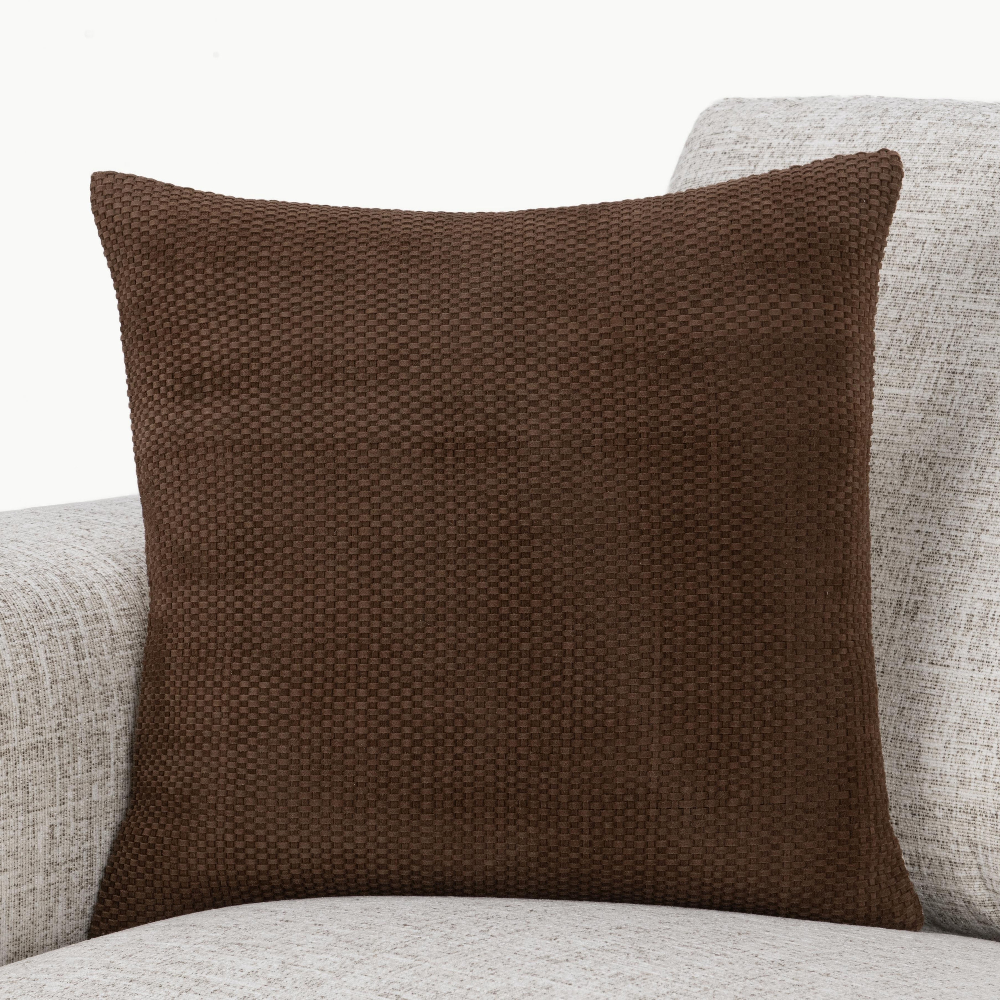 Villa by Classic Home Bassinet 18" Genuine Suede Leather Throw Pillow