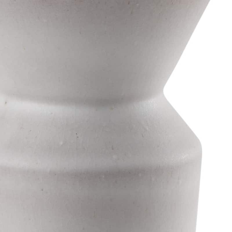 10" Cream Ceramic Table Vase - 4.53