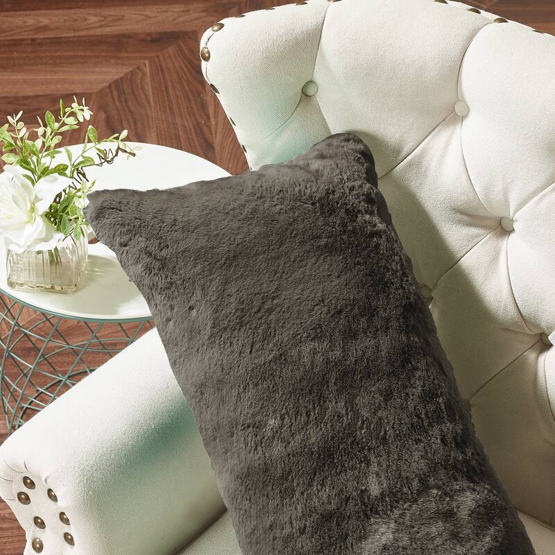 Serenta Heavy Fauxfur Pillow Shell 2 PC Set, NO INSERT