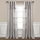 preview thumbnail 15 of 19, Lush Decor Ruched Waterfall Linen Window Curtain Single Panel - 84" x 52" Light Gray - 84 Inches