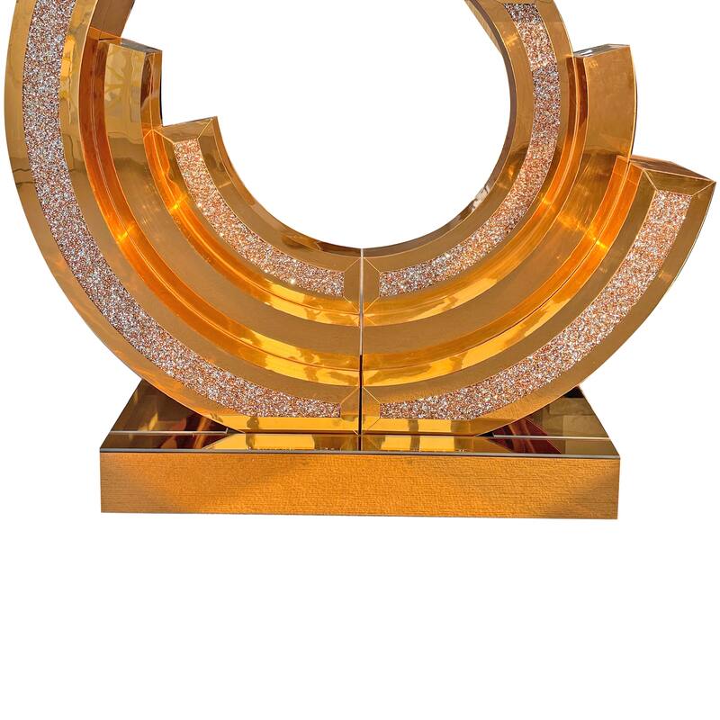 New Design Crushed Diamond Mirrored Console Table, Entryway Table With Diamond Inlay, Long Accent Table, Glass Sofa Table