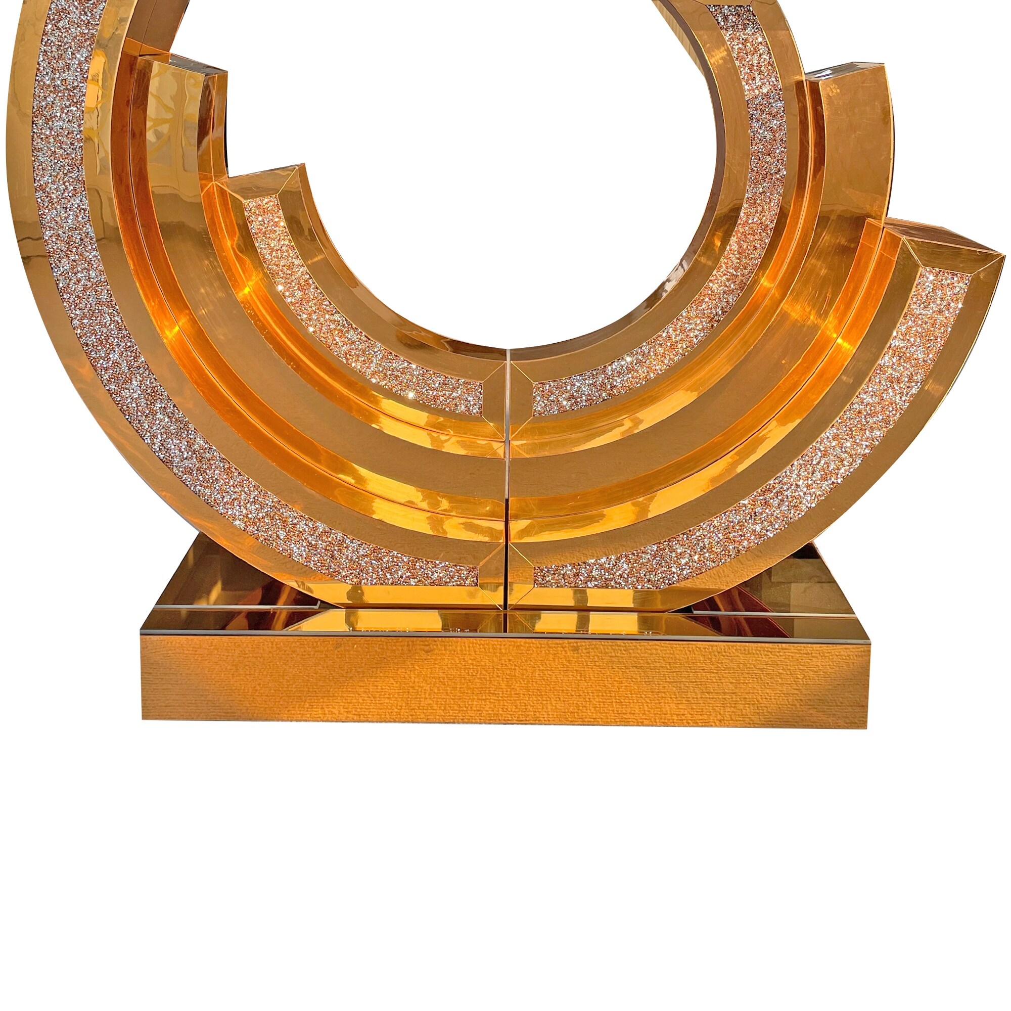 New Design Crushed Diamond Mirrored Console Table, Entryway Table