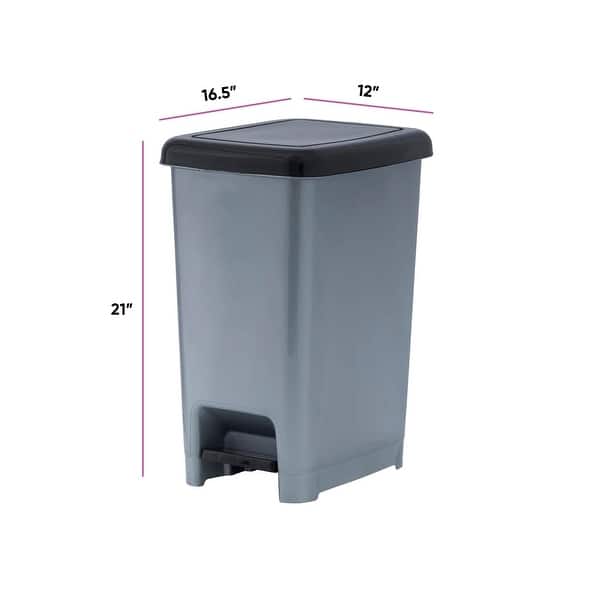 dimension image slide 4 of 5, 10.5 gal Slim Step Trash Can