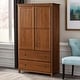 preview thumbnail 13 of 16, Grain Wood Furniture Shaker 2-Door Solid Wood Armoire Walnut