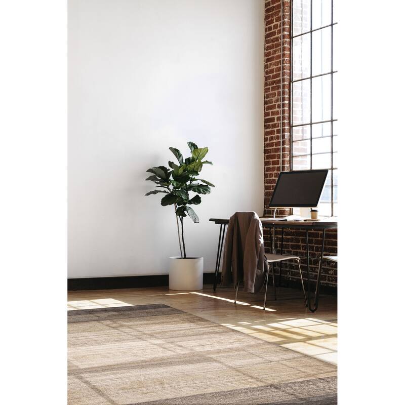 ECARPETGALLERY Hand Loomed Kashkuli Gabbeh Light Grey Wool Rug - 5'3 x 7'3