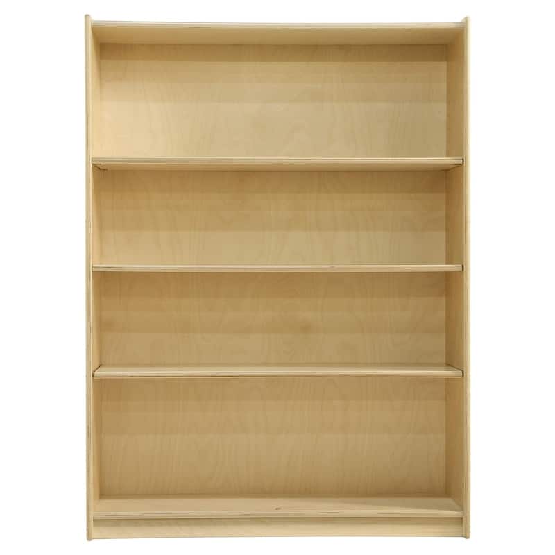 Contender 47"W Baltic Birch Bookcase With 2 Adjustable Shelves, Wooden Wall Organizer For Books, Toys and Kids Supplies