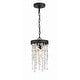 preview thumbnail 3 of 5, Winham 1 Light Black Forged Pendant - 7"W x 14"H