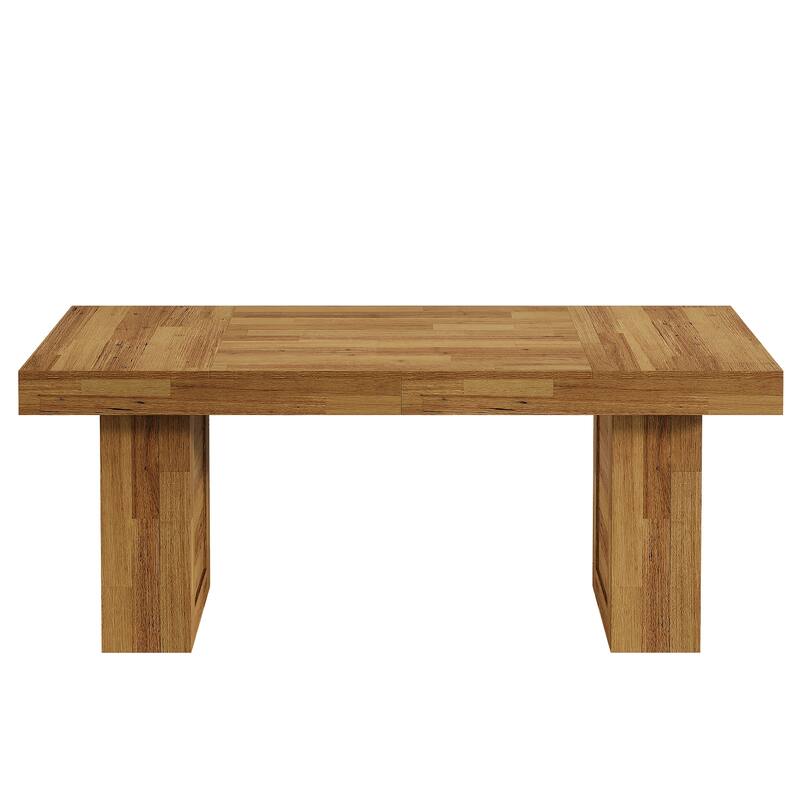 63'' Farmhouse Dining Table for 6, Rectangle Wooden Kitchen Table