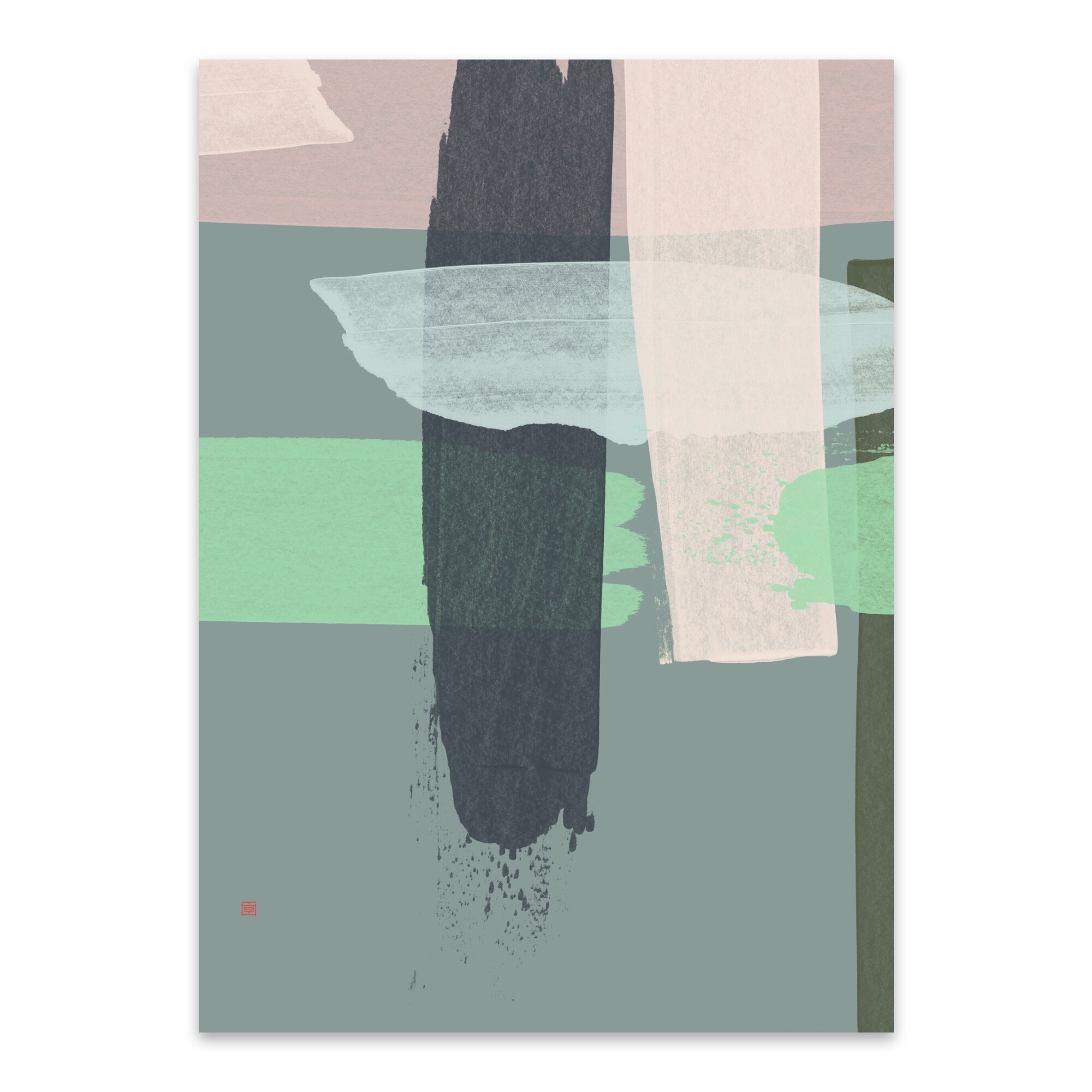 Shop Abstract Japanese Culture Minimal Metal Wall Art Print