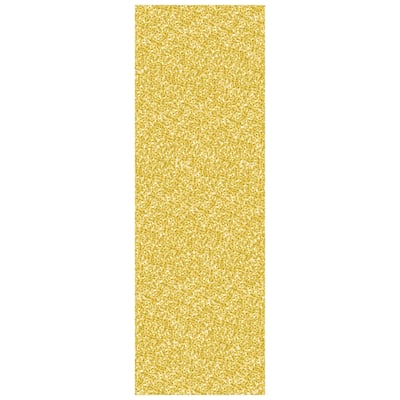 16" Yellow Sequined Covered Tablecover