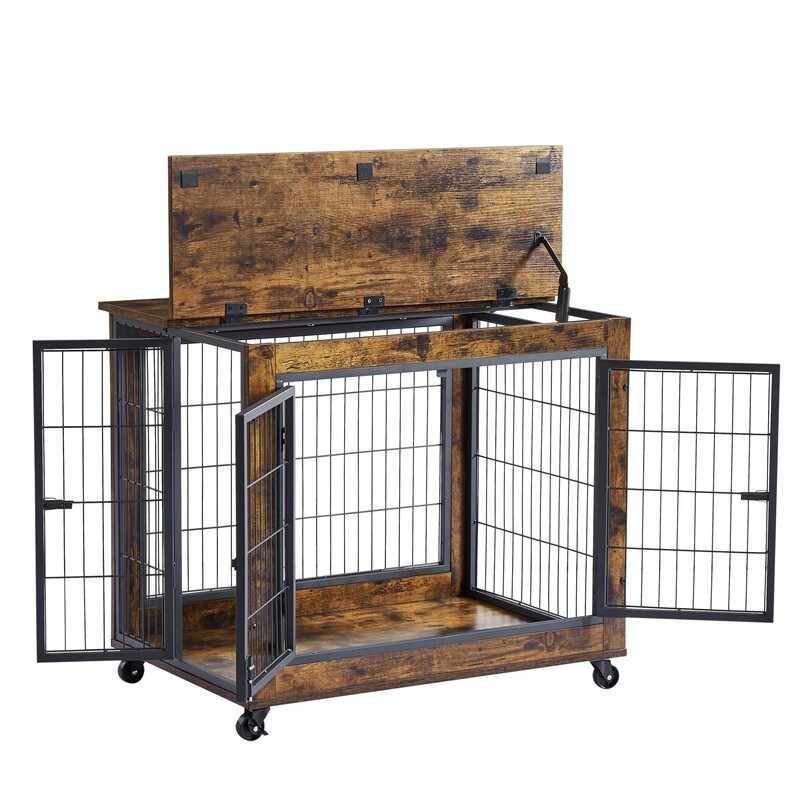 Dog cage hot sale double door