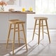 preview thumbnail 11 of 28, Saville Backless Wood Counter Stools - Set of 2 Oak - Counter Height - 23-28 in.