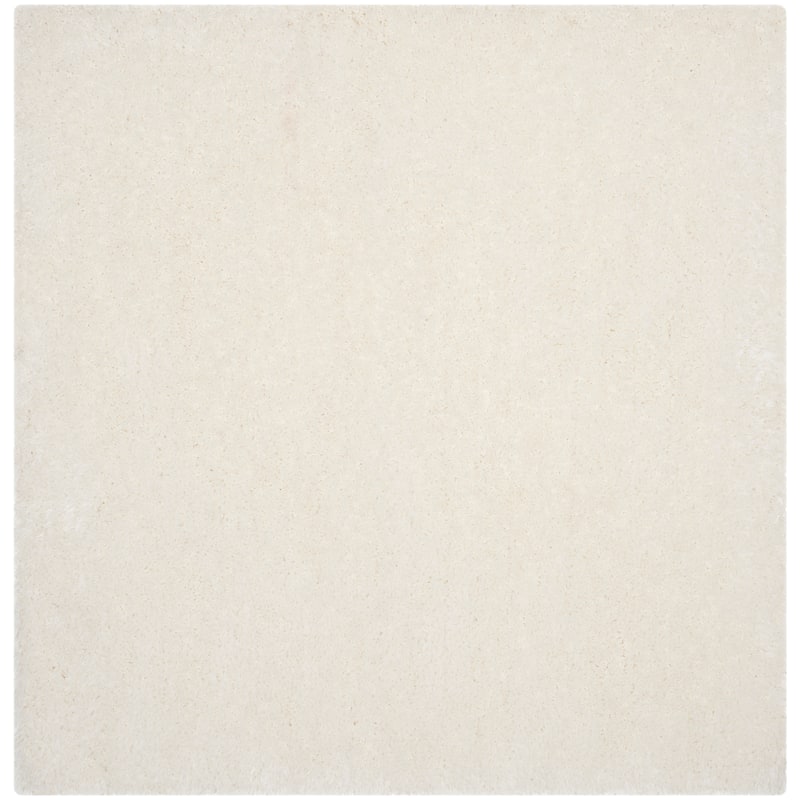 SAFAVIEH Bahija Rudina Luxe Shaggy 3 inch-thick Area Rug - 6' Square - Ivory
