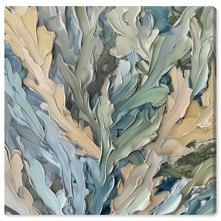 Calming Seaweed Beach Coastal Inspired Canvas Wall Art by Art Remedy, Gallery Wrapped