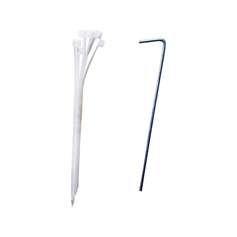 LED Lighted 3-D Bead Ball Ornament Christmas Outdoor Decoration - 15" - Red and White