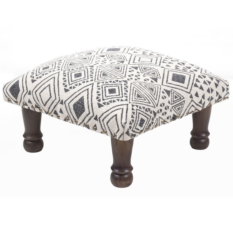 HERAT ORIENTAL Handmade Upholstered Wooden Stool (India)