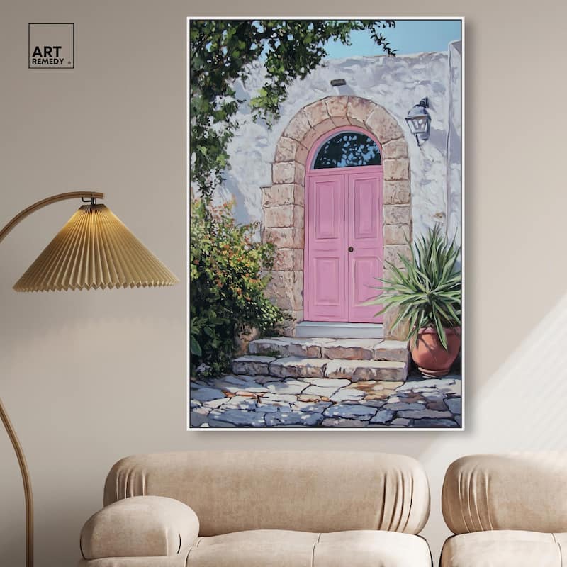 Pink Door II Canvas by Art Remedy