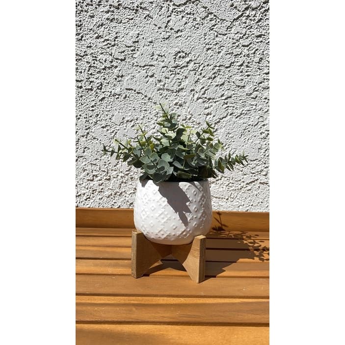 Mid-Century 3.5" Indian Ceramic on Stand