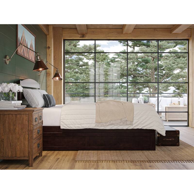 Warren Solid Wood Platform Bed with Twin Trundle