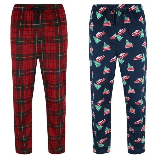 Weatherproof Vintage Men's Fleece Holiday Pajama Pants (2 Pack