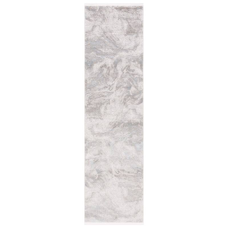 SAFAVIEH Platinum Alexina Modern Abstract Fringe Viscose Rug