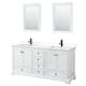 Option White / White Quartz Top / Matte Black Hardware
