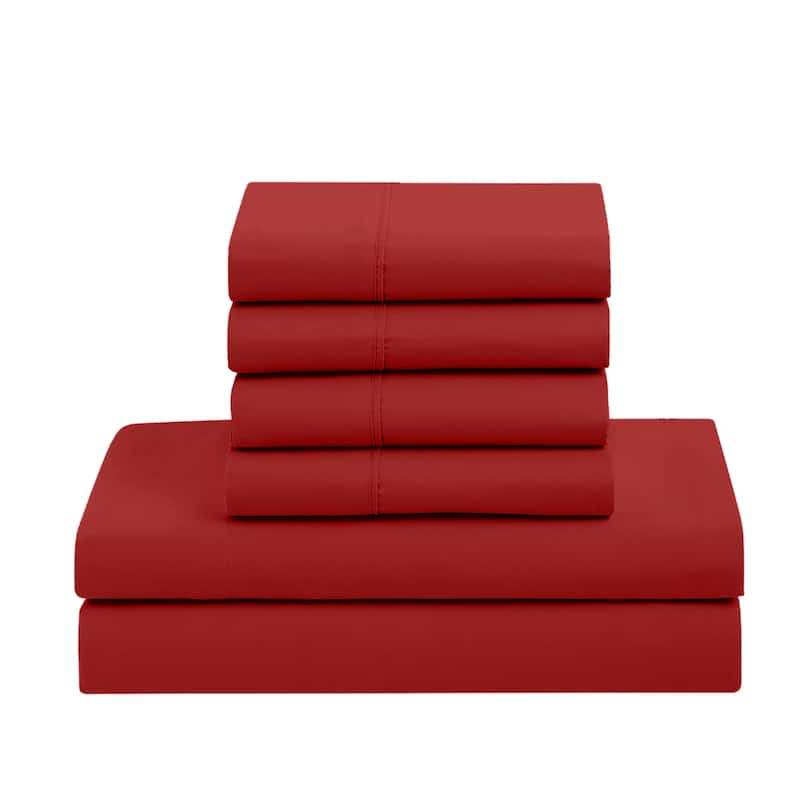 Sweet Home Collection Luxury Solid Bed-In-a-Bag with Sheet Set