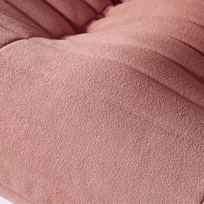 Single Lazy Sofa Teddy Fabric Soft Sponge Lounger Bean Bag Chair