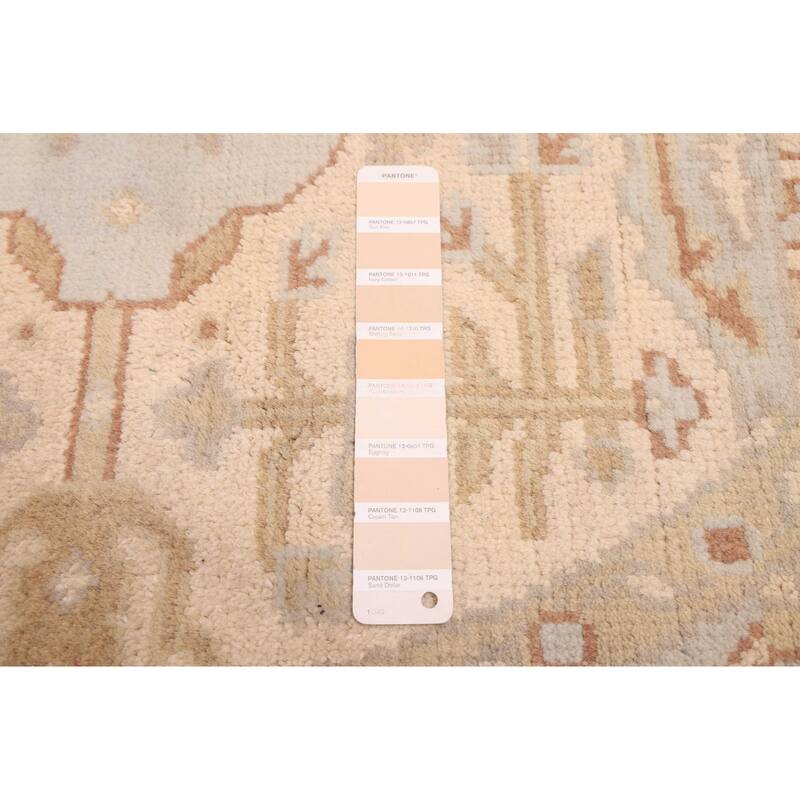 ECARPETGALLERY Hand-knotted Royal Oushak Ivory Wool Rug - 5'0 x 5'0