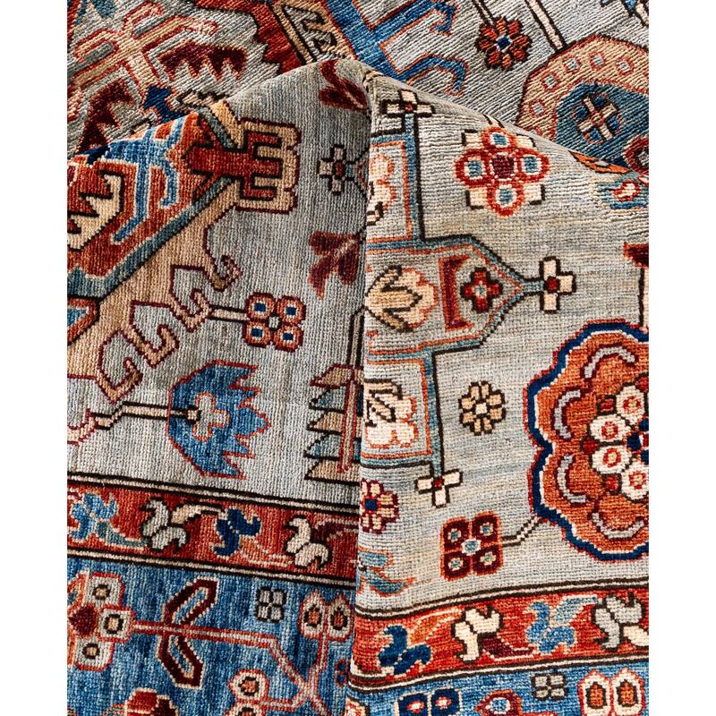 Serapi One-of-a-Kind Hand-Knotted Area Rug - Gray - 9' 1" x 12' 0"
