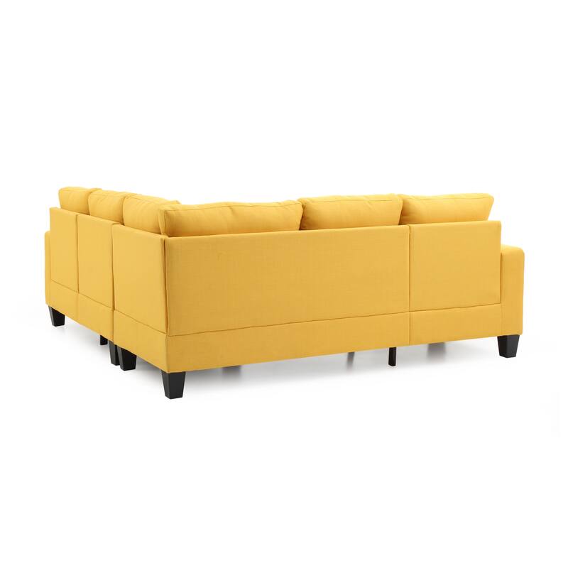 Newbury G470B-SC Sectional, Yellow, 82x32x35 inches, 174 lbs, Apartment Collection