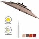 preview thumbnail 32 of 56, Gymax 10ft 3 Tier Patio Market Umbrella Aluminum Sunshade Shelter