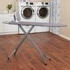 preview thumbnail 10 of 12, Household Essentials Deluxe 4-Leg Matte Black Ironing Board with Mesh Steel Top and Heat-Resistant Cover