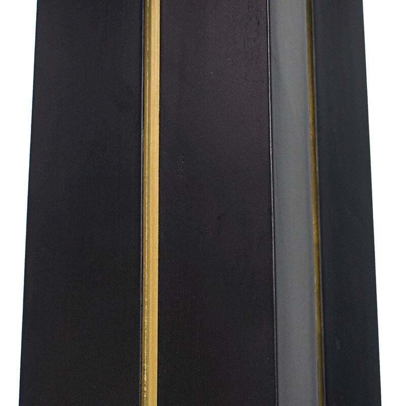 Modern Square Negotiation Table - 85cm Black Sintered Stone Top, Black Wooden Legs with Golden Metal Base