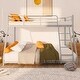 preview thumbnail 2 of 6, Silver Metal Twin over Full Bunk Bed with Diamond-Shaped Rungs