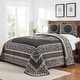 preview thumbnail 1 of 33, Cotton Blend Oversized Vintage Floral Scroll Bedspread Set by Superior Charcoal - Full