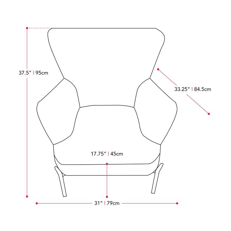 Eliana Modern Wingback Accent Chair